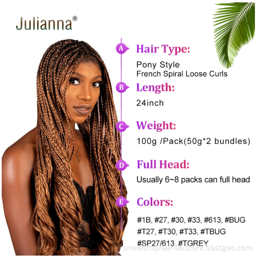 Extension Braids Pony Braiding Hair Style Whole Sale Extensions Wavy Products 1B Braiding Hair 48 Inches